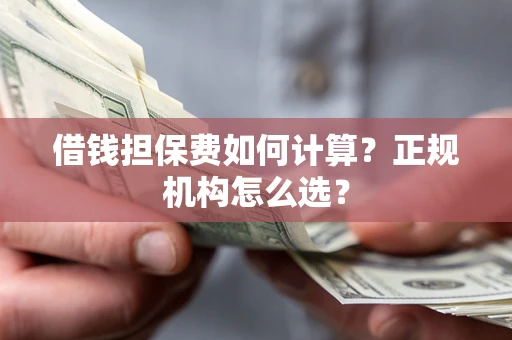 济南借钱担保费如何计算？正规机构怎么选？